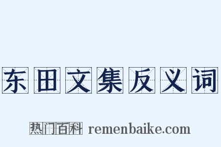东田文集反义词是什么意思的图片